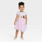 Toddler Girls' Afro Unicorn Solid Tutu Dress - White