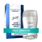 Secret Clinical Strength Invisible Solid Antiperspirant And Deodorant For Women - Free & Sensitive