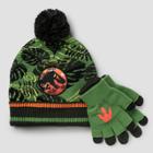 Boys' Jurassic World Hat And Gloves Set - Green