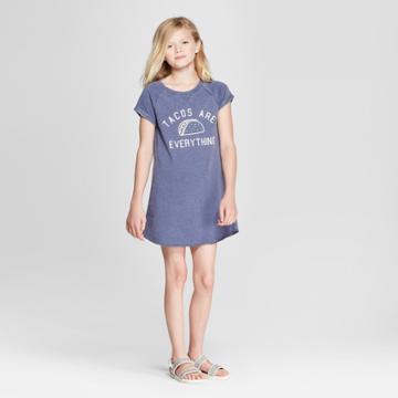 Grayson Social Girls' 'tacos Are Everything' T-shirt Dress - Blue
