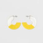 Two Part Translucent Acrylic Disc Hoop Earrings - Wild Fable Yellow