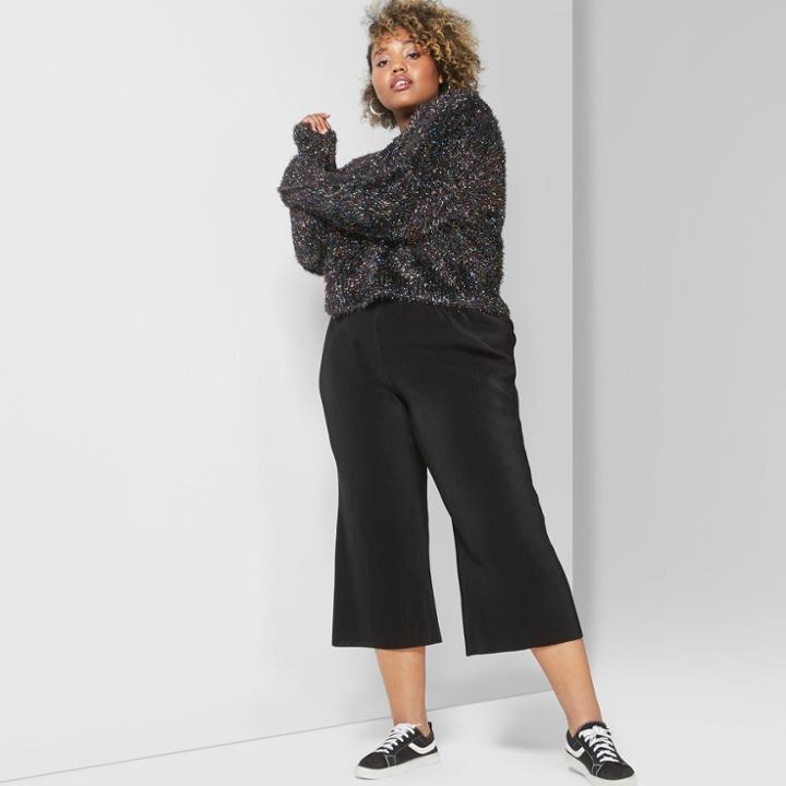 Women's Plus Size Bodre Pants - Wild Fable Black