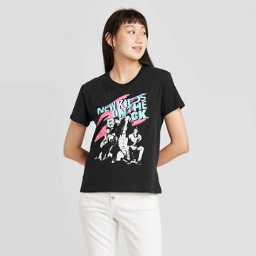 Live Nation Women's New Kids On The Block Short Sleeve Graphic T-shirt - Black