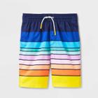 Boys' Rainbow Ombre Striped Swim Trunks - Cat & Jack
