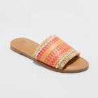Women's Alessia Woven Slide Sandals - A New Day Pink