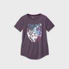 Girls' Short Sleeve Shine Tiger Graphic T-shirt - All In Motion Dusty Purple