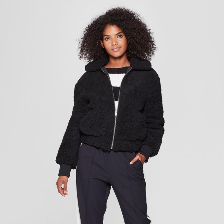 Women's Teddy Jacket - Who What Wear Black