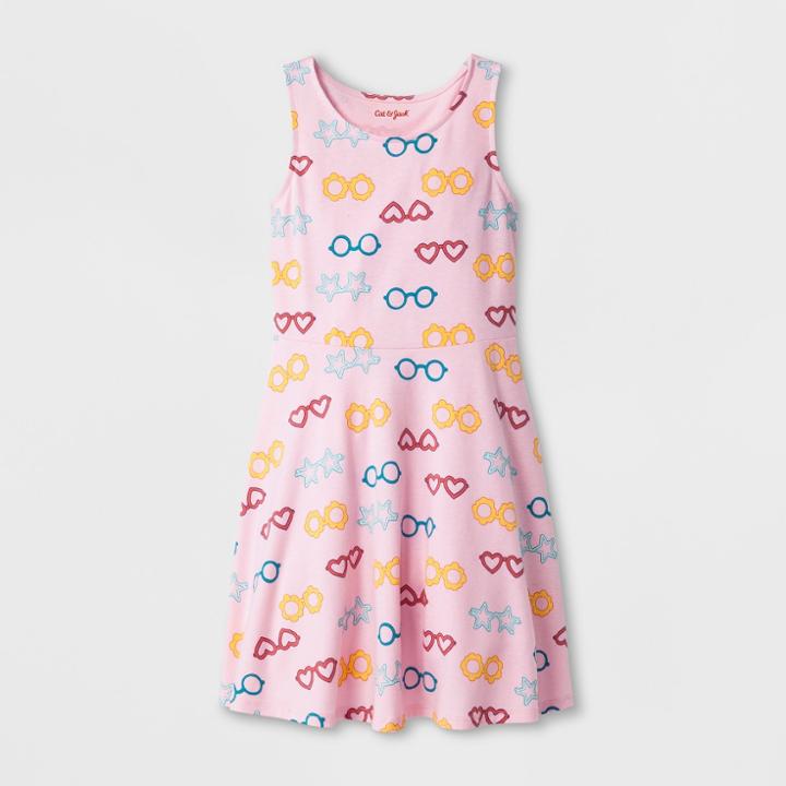 Girls' Sunglasses Print Knit Dress - Cat & Jack