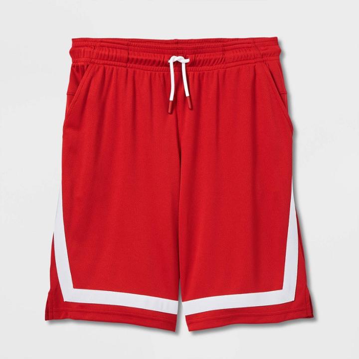 All In Motion Boys' Side Striped Mesh Shorts - All In