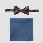 Men's Plaid Genesis Chambray Bowtie Pocket Square Set - Goodfellow & Co Red