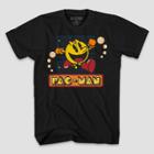 Namco Men's Pac-man Retro Game Screen Short Sleeve Graphic T-shirt - Black S, Men's,