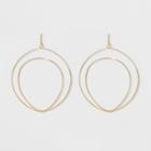 Double Circle Hoops Earrings - A New Day Gold