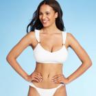Women's Ruffle Strap Bralette Bikini Top - Xhilaration White D/dd Cup, Women's