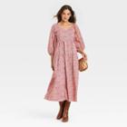 Women's Balloon Long Sleeve Dress - Universal Thread Pink