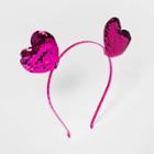 Girls' Flip Sequin Heart Headband - Cat & Jack , Girl's, Pink