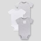 Lamaze Baby 3pk Essential Organic Cotton Bodysuit - Gray