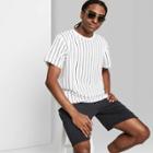 Men's Standard Fit Striped Short Sleeve Crewneck T-shirt - Original Use White