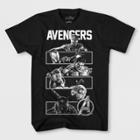 Marvel Boys' Avengers Panels Short Sleeve T-shirt - Black