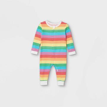Ev Holiday Baby Pride Striped Matching Family Pajamas Union Suit - Rainbow