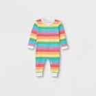 Ev Holiday Baby Pride Striped Matching Family Pajamas Union Suit - Rainbow