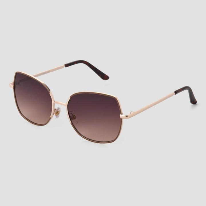 Women's Metal Square Sunglasses - Universal Thread Gold