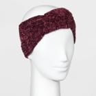 Women's Chenille Knot Headband - A New Day Burgundy, Red