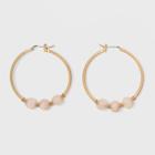 Semi Precious Pink Aventurine Fashion Earrings - Universal Thread Pink/gold