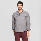Men's Long Sleeve Pocket Flannel Button-down Shirt - Goodfellow & Co Thundering Gray