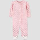 Baby Girls' Kitty Thermal Sleep N' Play - Just One You Made By Carter's Pink Newborn