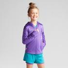 Umbro Girls' Printed Tech Fleece Full Zip Hoodie - Purple