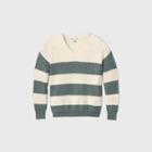 Women's Striped V-neck Pullover Sweater - Knox Rose Blue