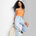 Women's Rib Knit Tank Top - Wild Fable Orange