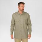 Dickies Men's Big & Tall Original Fit Long Sleeve Twill Work Shirt- Desert
