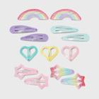 Toddler Girls' Rainbow And Straw Snap Clip Set - Cat & Jack