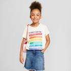 Girls' Short Sleeve My Favorite Color Graphic T-shirt - Cat & Jack Cream