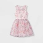 Zenzi Girls' Sleeveless Floral Ombre Dress With Lace Back Detail - Pink