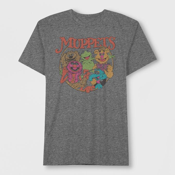 Men's Short Sleeve Disney The Muppets Crew T-shirt - Fancy Heather