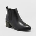 Women's Ellie Wide Width Chelsea Boots - A New Day Black 5.5w,