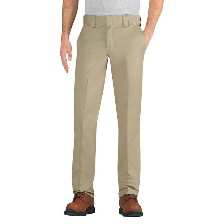 Dickiesxmen's Slim Taper Fit Twill Pants- Desert