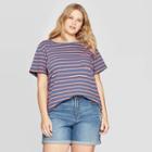 Women's Plus Size Sleeveless Crewneck Meriwether Pocket T-shirt - Universal Thread Blue