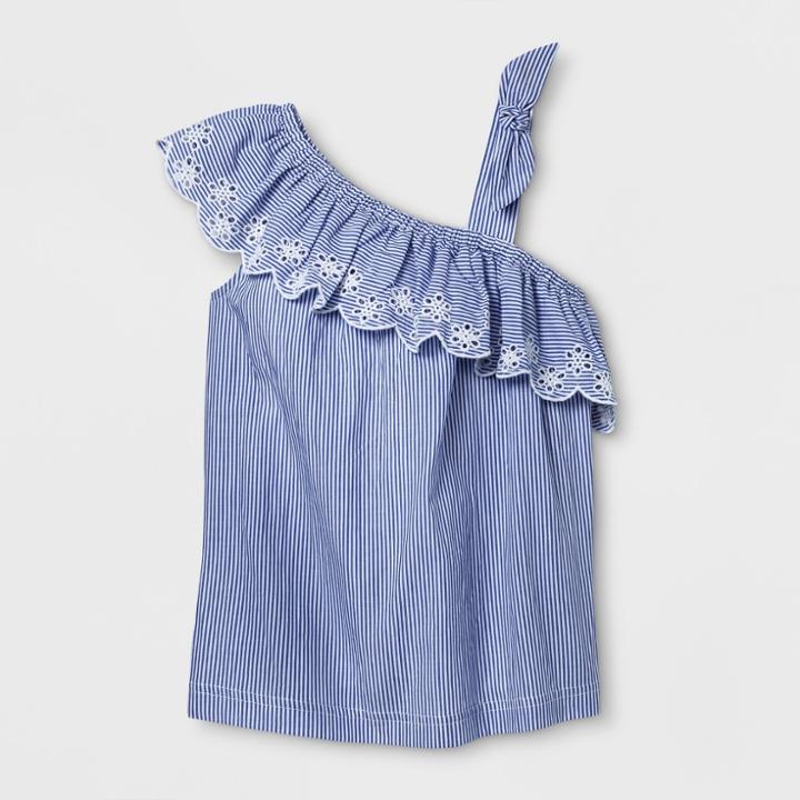 Girls' Eyelet Top - Cat & Jack Blue