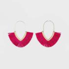 Sugarfix By Baublebar Fringe Hoop Earrings - Pink, Girl's