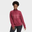 Women's Hybrid Puffer Jacket - All In Motion Rich Maroon