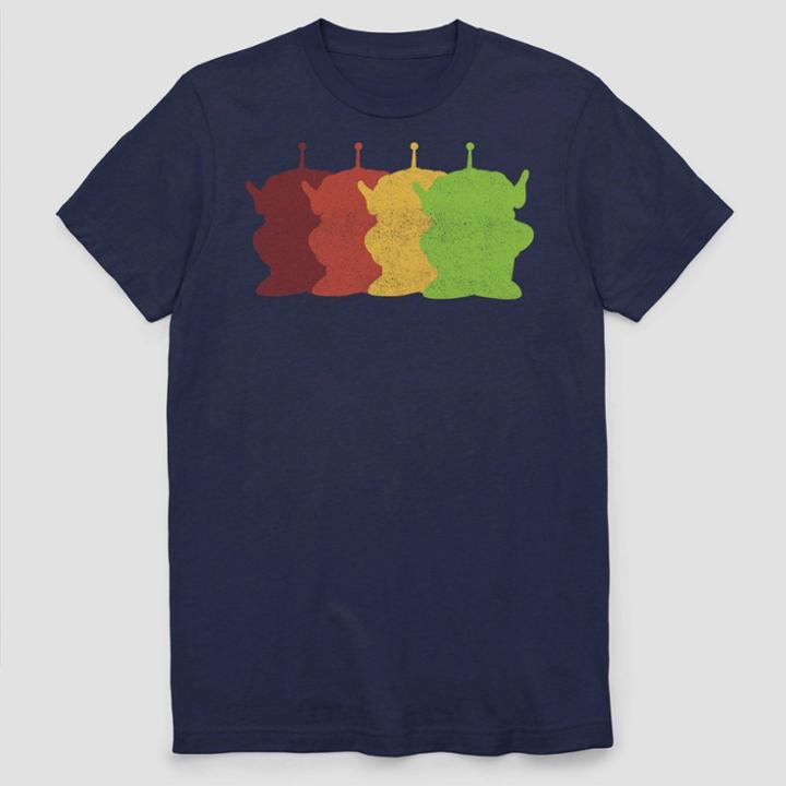 Disney Men's Toy Story Little Alien Short Sleeve Graphic T-shirt - Navy S, Men's, Size: