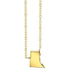 Los Angeles Footnotes State Pendant - Gold, Girl's, District Of Columbia