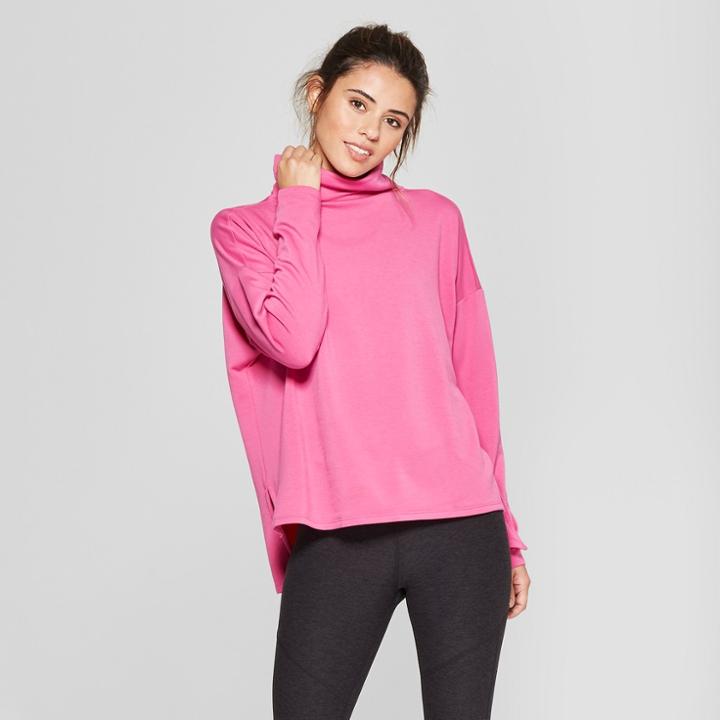 Women's Cozy Layering Turtleneck - Joylab Bright Pink