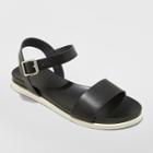 Women's Heartly Ankle Strap Sport Sandals - A New Day Black