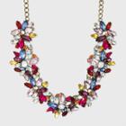 Sugarfix By Baublebar Colorful Crystal Statement Necklace - Rainbow, Girl's