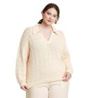 Women's Plus Size V-neck Pullover Sweater - Rachel Comey X Target Ivory