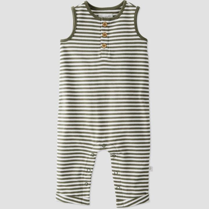 Baby Striped Romper - Little Planet By Carter's Green